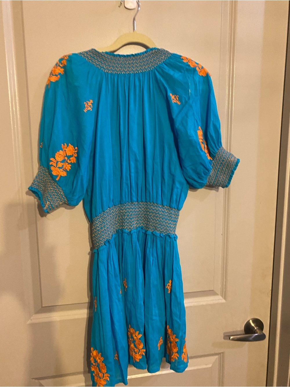 Roller rabbit Bright Turquoise Embroidered Short Dress - Women